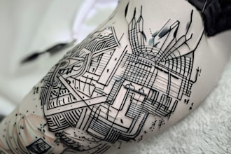 do linework and geometric customized linework tattoo design