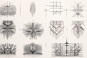make minimalist or geometric tattoo designs
