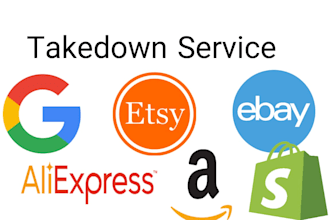 report and takedown infringing content from amazon shopify ebay etsy under dmca