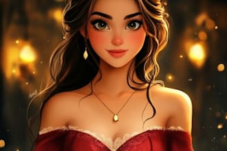 draw a cute disney style portrait that you want