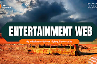 design entertainment website and responsive web