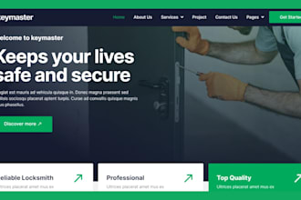 design locksmith wordpress website, locksmith landing page