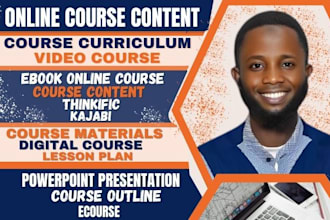 create course outline, lesson plan and course content