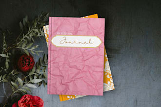 design unique, professional custom planner, journal etc