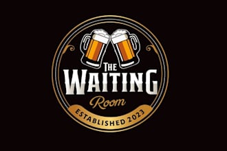 design unique wine beer logo