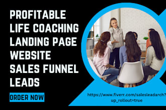design life coaching landing page life coaching website sales funnel leads