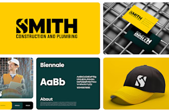 do modern minimalist logo design and full brand identity kit