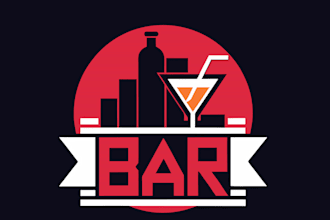 design super custom and unique logo design for your bar