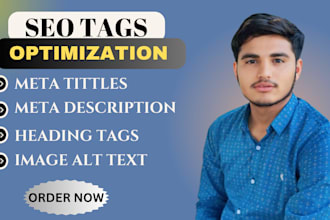 optimize meta tittle, meta description, heading tags, and image alt text