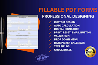 professionally create a fillable PDF form within 2 hours