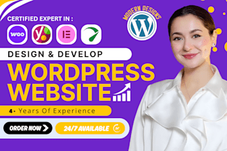 develop responsive wordpress website and elementor website design