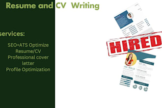 be your professional CV and resume writer