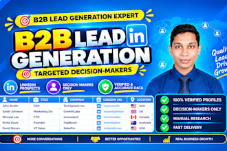 do b2b lead generation and linkedin prospect research