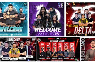 design professional esports tournament banner, poster or any gaming event