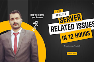 fix linux, cpanel, whm, plesk, server related issues
