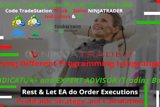 code forex trading bot using metatrader, ninjatrader, thinkorswim and pinescript