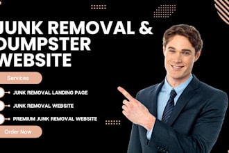 design junk removal website dumpster website cleaning website