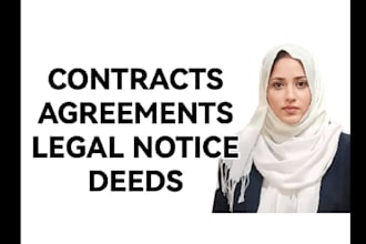 draft contracts, deeds, memorandums and case brief summaries