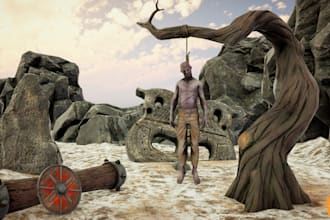 detailed 3d game assets, props design, weapons,icon, game map creation, for game