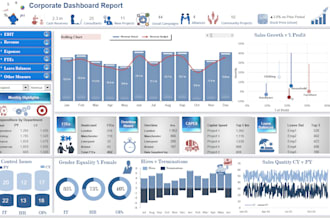 design excel dashboards, charts, graphs, vba, macros