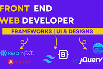 be your frontend developer with angular, react js, next js