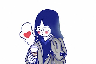 draw a cute character for your phone wallpaper