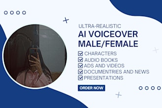 create human like male and female ai voice over