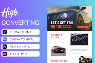 do figma to html css and psd to html css conversion