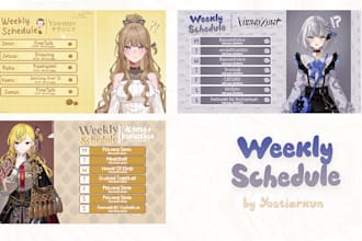 design fantastic vtuber schedule