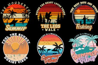 create retro vintage custom graphics t shirt design
