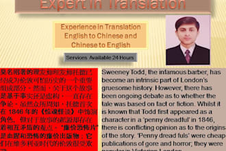 do translation for you from english to chinese