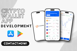 build crypto wallet app, blockchain app,trust wallet app,crypto exchange website
