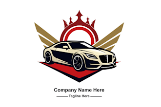 design corporate car showroom logo for you