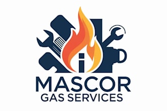 do gas services logo power your brand with a strong identity
