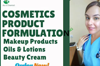 be your expert chemist of cosmetic product formulation