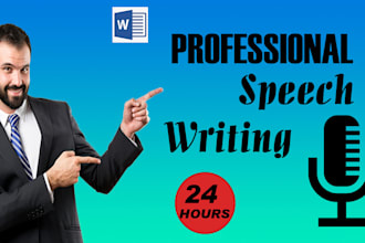 provide amazing speech writing to  your audience