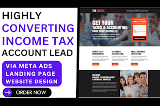 generate income tax leads finance accounting meta ads income tax website