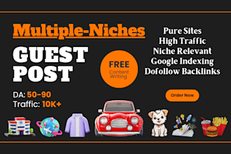 do high quality guest post high da90 multi niche blog dofollow backlinks
