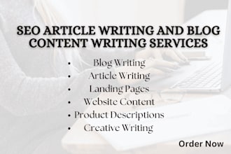 help you with seo article writing and blog content writing services