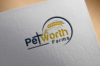 make grain growing, agriculture farm logo design