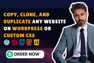 design redesign copy clone or duplicate any website with wordpress or custom css