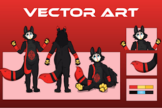 make unique furry art commissions