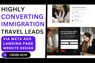 generate immigration leads visa tourism meta ads immigration consultant website