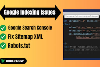 fix sitemap XML, robots txt, and google indexing issues