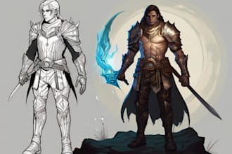 do dnd character logo and friendship portrait