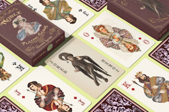 design custom playing cards, poker, tarot or board game