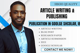 create q1, q2 research article, blog post, research paper and publish to ieee