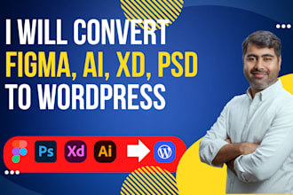 convert figma, PSD to wordpress