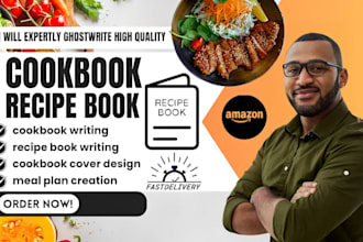 ghostwrite and design cookbook, recipe book, meal plan, amazon kdp recipe writer