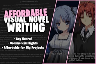 plan and write your captivating visual novel script